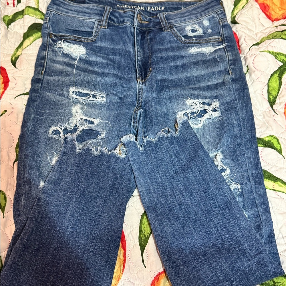 American Eagle high rise crop jeans